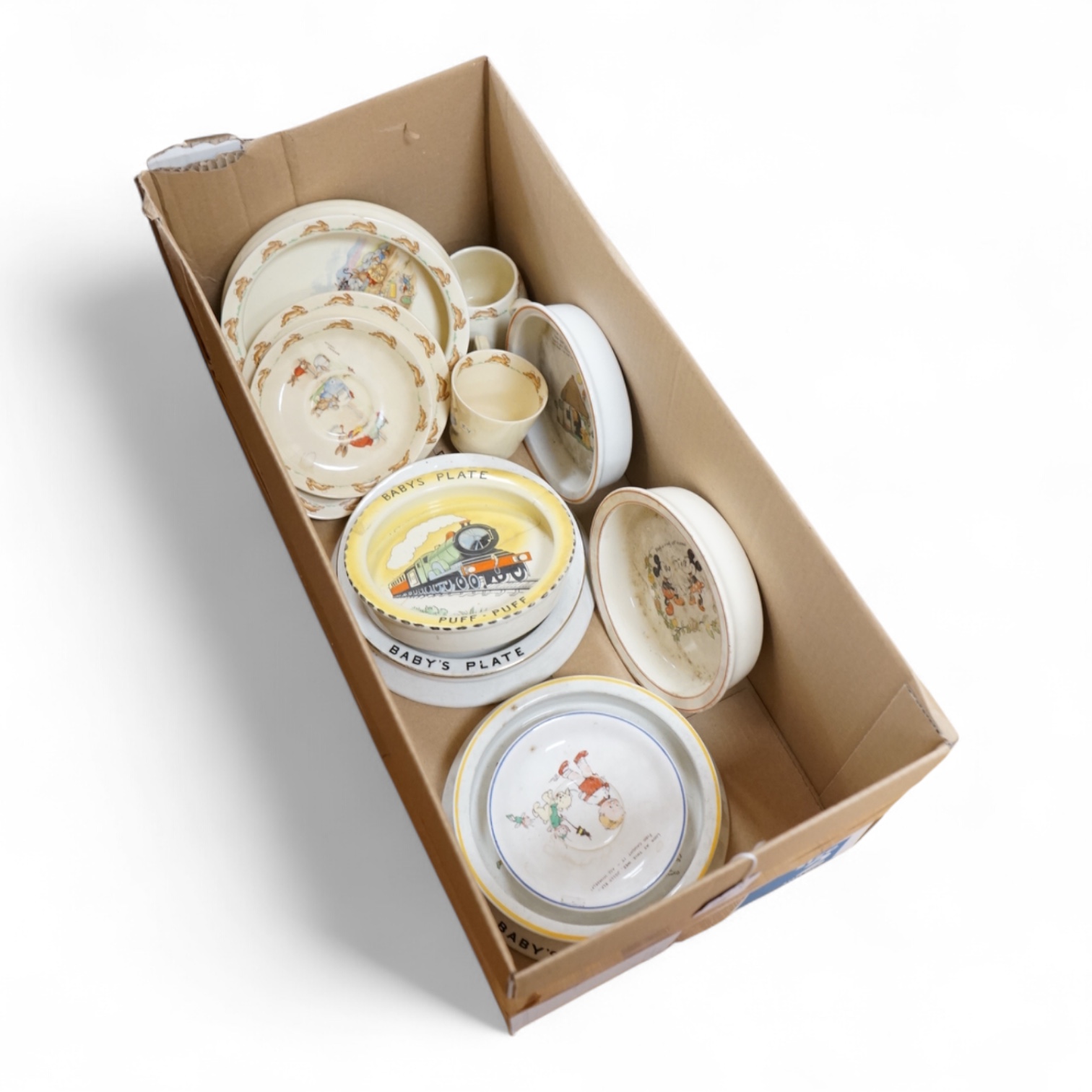 A collection of mixed nursery china from the 1930’s to 70’s, including Mabel Lucy Attwell and Bunnykins etc